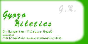 gyozo miletics business card