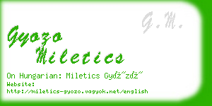 gyozo miletics business card